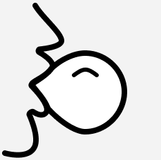A simple, hand-drawn face with a wavy mouth and a spiral over its head.